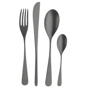 Besteckset Audrey Total Black 24-teilig