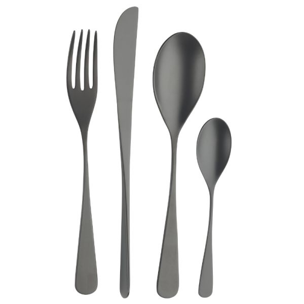Besteckset Audrey Total Black 24-teilig